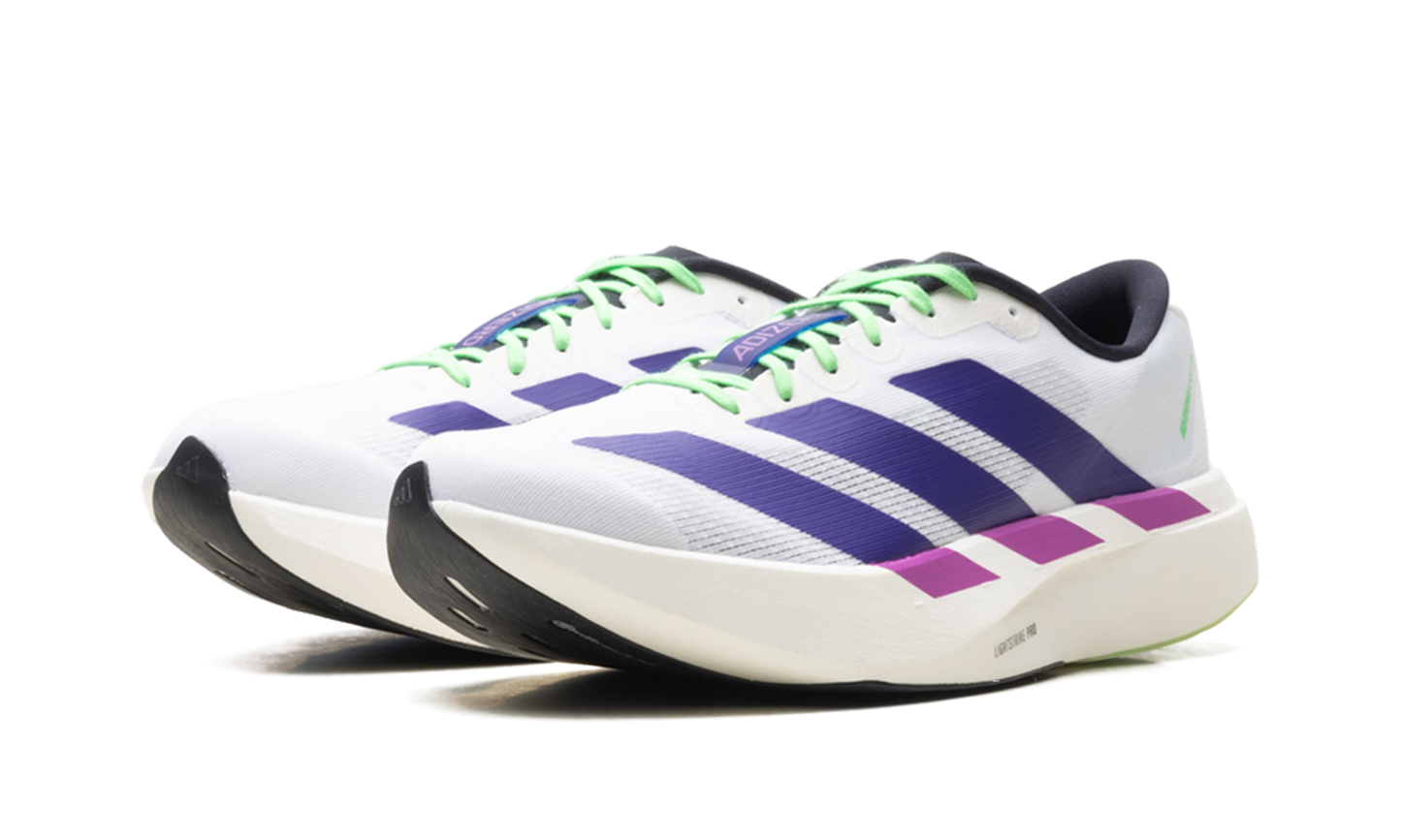 Adizero Evo SL "White Purple Lime Burst" JS4495