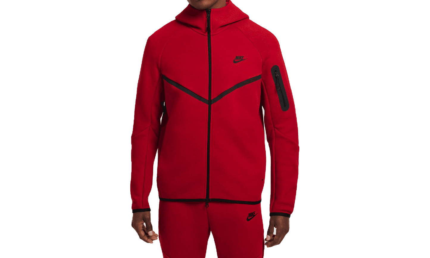 Sportswear Tech Fleece Windrunner Full-zip Hoodie "GYM RED/BLACK" HV0949 687