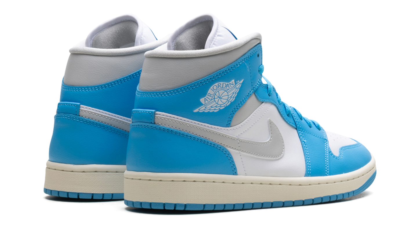 Jordan 1 Mid WMNS "Dark Powder Blue White Sail Neutral Grey" BQ6472 400