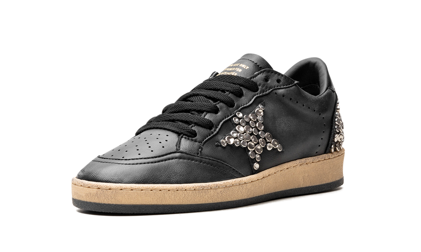 BALL STAR NAPPA UPPER AND SPUR LEATHER STAR SHINY LEATHER HEEL WITH STUDS "BLACK" GWF00117.F004375.90100